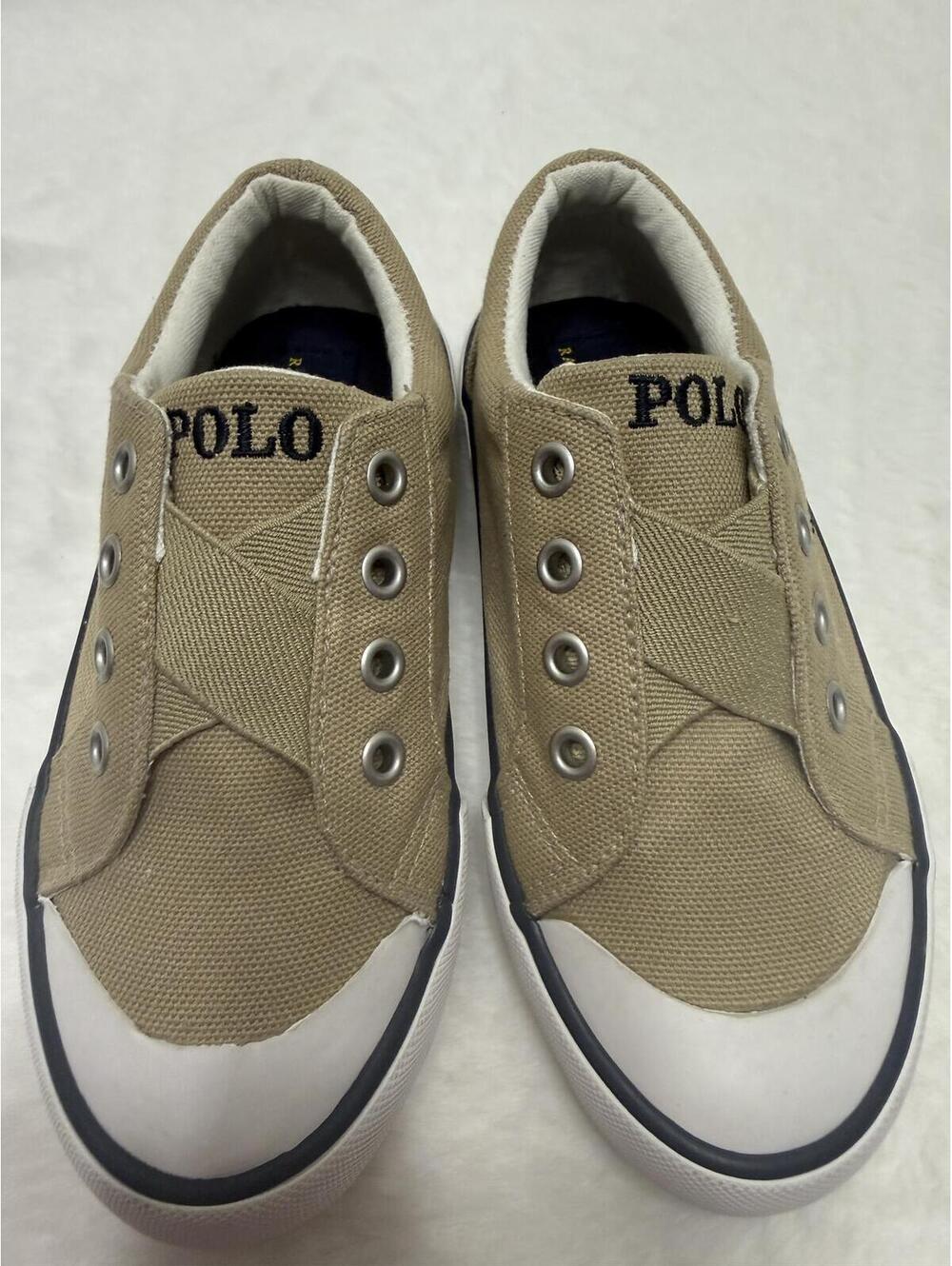 NEW POLO RALPH LAUREN LACELESS CANVAS SNEAKERS TODDLER SIZE 11